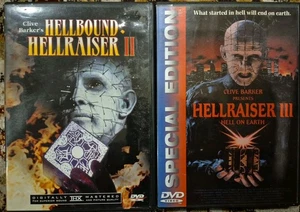 HELLRAISER II & III HELLBOUND HELL ON EARTH DVD CLIVE BARKER CULT HORROR FILM R1 - Picture 1 of 3