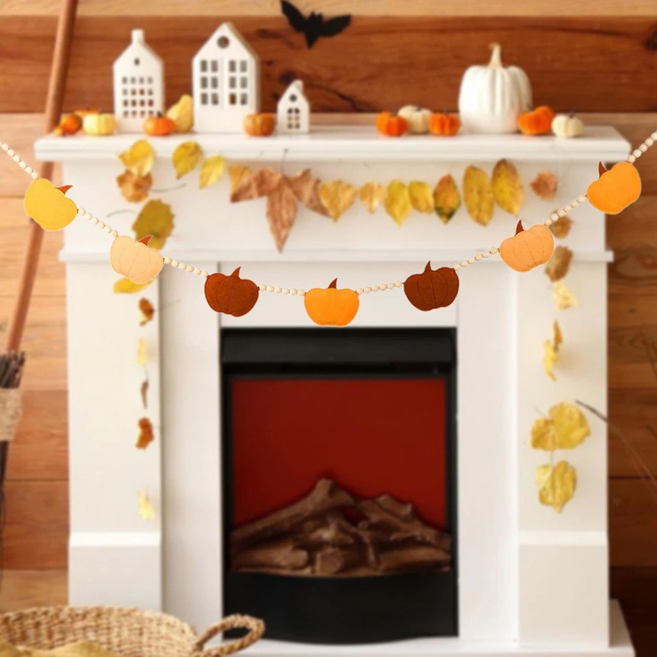 Banner de abóboras artesanato decoração de Ação de Graças para festa de Halloween chá de bebê - Imagem 1 de 4