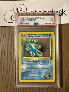PSA 5 - Pokemon MISTY'S GOLDUCK 12/132 - Gym Challenge Foil RARE SWIRL - Picture 1 of 2