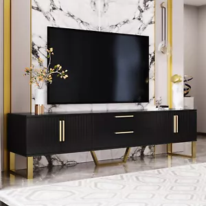 TV Lowboard Schrank mit 4 Türen und 2 Schubladen Fernsehschrank Unterschrank - Bild 1 von 12