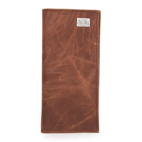 Ole Miss Rebels Leather Wallet Brown Checkbook Wallet Cover