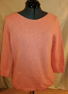 MAGLIONE PULLOVER DONNA COLLO BARCA PESCA TAGLIA M MISTO LANA CASHMERE TASCHE - Foto 1 di 5