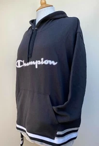 Champion Womens New Elite Hoody Fleece Pullover Hoodie Black S M L XL XXL BNWT - Picture 1 of 27