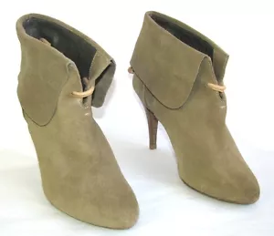 IRO - Low Boots with Leather Suede Heels Beige 37 - Excellent Condition - Picture 1 of 7