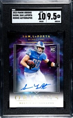 2023 Panini Origins Sam Laporta Rookie Autograph #RASML Detroit Lions SGC 9.5/10 - Image 1 of 2