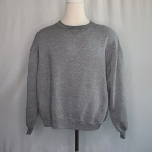De Colección Años 90 Russell Blanco Liso Gris Mangas Largas Sudadera Para Hombre XL Hecha en EE. UU. - Imagen 1 de 9