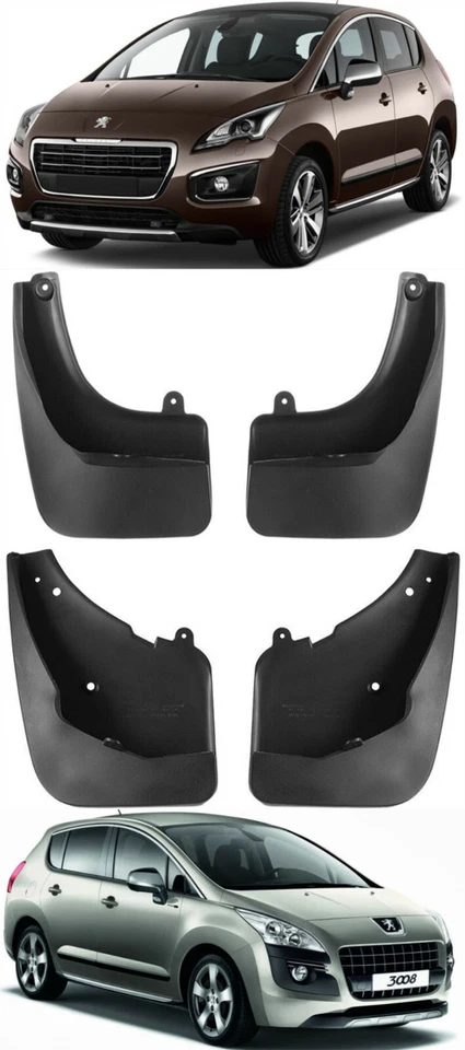 Juego de protectores contra salpicaduras originales guardabarros guardabarros para Peugeot 3008 2009-2015  Foto 1 de 4