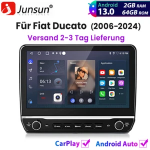 10.1'' Carplay Android 14 Autoradio 2+64GB GPS NAVI BT Für Fiat Ducato 2006-2024 - Bild 1 von 16