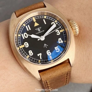 NH35A Reloj Automático de Campo de Bronce Sólido Hombre Mecánico Impermeable Zafiro 36mm - Imagen 1 de 8