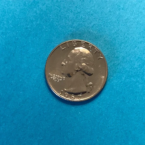1967 SMS Washington Quarter  Unc      FREE SHIP Cover