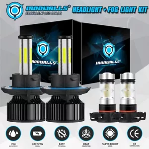 Ironwalls LED Headlight High Low Fog Light Bulb Kit for GMC Yukon XL 1500 2500 - Picture 1 of 12