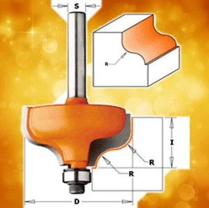 Broca de enrutador Ogee CMT 1/4"" (serie 860) vástago de 1/4"" 860.064.11 - Imagen 1 de 2