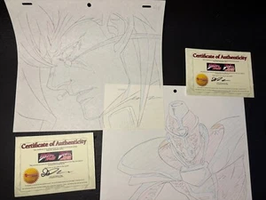 KAKYOIN Hierophant Green Jojo Bizarre Adventure Anime Genga for Cel x2 + COA - Picture 1 of 4
