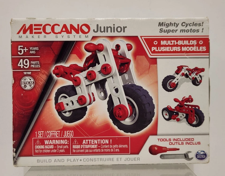 Meccano Junior 3 Model Set Mighty Cycles Maker System