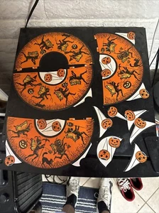 2 juegos de pantalla vintage de hadas de Halloween Beistle. 16 selecciones de pasteles sin usar RARAS - Imagen 1 de 7