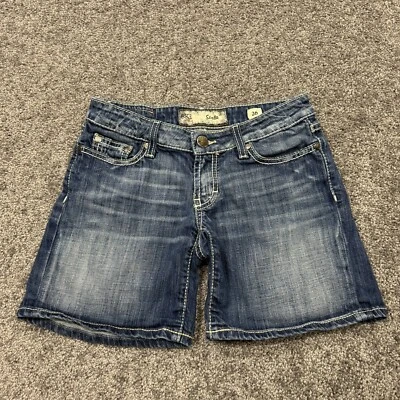 Pantalones Cortos BKE Mujer 26 Azul Stella Jean Denim Bolsillos Lavados Medianos Logo Informal Trabajo Foto 1 de 4