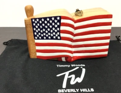 Bolso de Mano BANDERA AMERICANA Timmy Woods Numerado y Firmado Completo con Bolso Foto 1 de 4