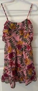 New NWT Size Small S Women’s Speechless Pink Floral Ruffle Mini Dress - Picture 1 of 3