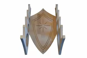 Sportbogenhalter für fünf Bögen-Schild Buche Hartholz Wandhalter Bogensport - Bild 1 von 9