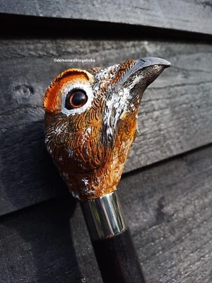 Painted 'Red Grouse' Collectors Walking Stick. - Image 1 of 4
