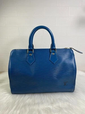 Louis Vuitton Epi Blue Leather Speedy Authen - Image 1 of 4