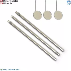 X3 MIRROR HANDLES Mirror No.4 Mirror Retractor Premium Dental Instrument #NZ628R - Picture 1 of 4