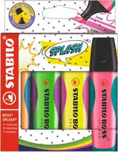 Stabilo - Boss Splash Highlighters - Wallet of 4 (75/4) - Picture 1 of 1