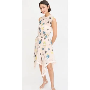 Abito in chiffon con stampa floreale a strati AUTORITRATTO taglia UK6 US2 $480 - Foto 1 di 6