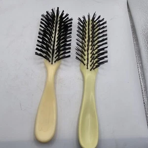 Vintage Haarbürsten Kunststoffgriffe 7 Reihen 2er Set 7,5" Waschtisch - Bild 1 von 5