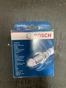 Spark Plugs x 4 Bosch Super 4 Fits Ford Focus Fiesta Ka Puma Mondeo C-Max Mazda - Picture 1 of 3