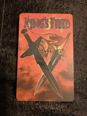 Tarjeta de sugerencias de teléfono King's Field (primera impresión) caja larga Sony PlayStation 1 PS1 1995 - Imagen 1 de 2
