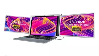 FOPO S16 Triple Portable Monitor 13.3"  1080P FHD Screen Extender For Laptop - Image 1 of 2