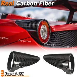 Real Carbon Fiber Rear Taillight Lamp Cover Fit For Ferrari 458 2011-2014 - Imagen 1 de 13