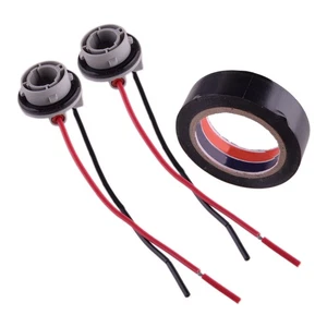 2Stk 1156 Auto Blinker Lampenfassung Steckdose 7506 Kabel Buchse & Klebeband - Picture 1 of 5