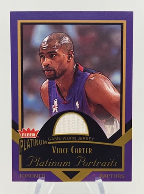 Camiseta Vince Carter 2002-03 Fleer Platinum usada en juegos reliquia #PP/VC Foto 1 de 2
