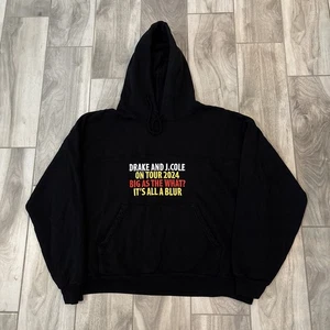 Drake J Cole As Big As The What It’s All A Blur Tour Hoodie XL Official Made USA - Picture 1 of 9
