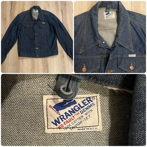 Chaqueta Denim Wrangler No Fault Años 70 De Colección Para Hombre Talla Grande 100% Algodón Hecha en EE. UU. - Imagen 1 de 9
