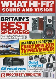 WHAT HI FI: SOUND AND VISION UK MAGAZINE JANUARY 2013 *BRITAIN'S BEST SPEAKERS* - Picture 1 of 1
