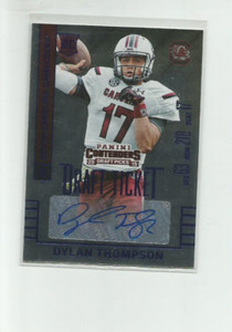 2015 Panini Contenders College Draft Ticket Blue Foil #262 Dylan Thompson Auto