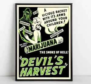Póster retro "COSECHA DEL DIABLO" GOOD GIRL / REEFER 12x16 NUEVO | Sin marco  - Imagen 1 de 3