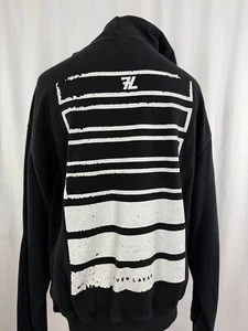 Mens Seven Layer Hoodie Black Large Hooded Pullover Cotton 42 in streetwear - Picture 1 of 20