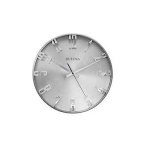 16 x 16 in. Battery Operated Modern Slimline Metal Round Case Silent Wall Clock - Picture 1 of 1