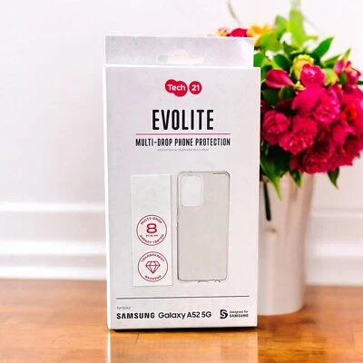 For (Samsung Galaxy A52 5G) Official Genuine Tech21 Case Flexible Cover - Clear - Image 1 of 4