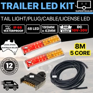 Pair of 48 LED Trailer lights Kit, LED Tail light, truck, caravan, UTE, camper - Picture 1 of 9