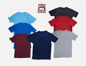 T-shirt uomo Avalanche girocollo morbida manica corta maglietta casual con logo MD-LG - Foto 1 di 4