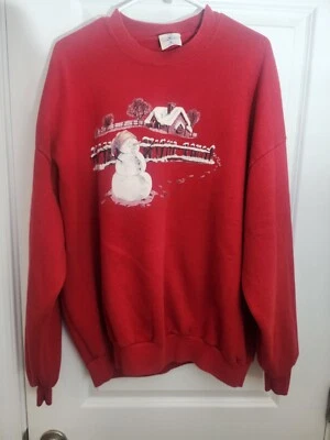 Suéter De Colección Jerzees Muñeco de Nieve Navidad Vacaciones Talla 3XL  Foto 1 de 4