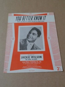 Jackie Wilson - You Better Know It sheet music - Picture 1 of 1