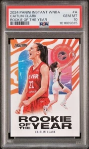 PSA 10 Caitlin Clark 2024 Panini Instant WNBA Rookie of the Year ROY - Fever - Picture 1 of 3