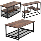 Industrial Rustic Wood Console Table/ Coffee Table/ TV Stand With Storage Shelf
