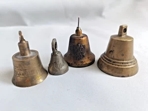 Vintage Metal Bells Collection 4 pcs. - Picture 1 of 14